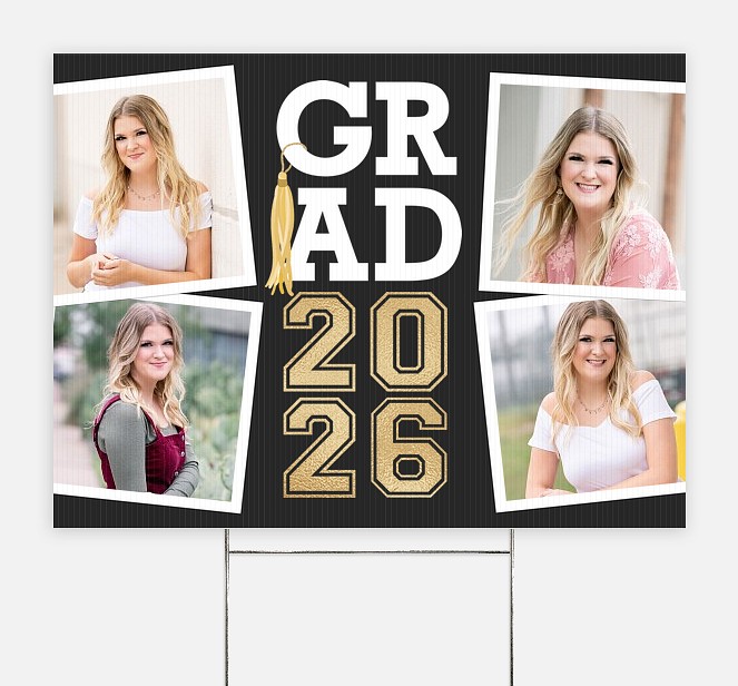 Grad Tassel Collage Graduation Yard Signs