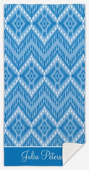 Elegant Ikat Custom Beach Towels