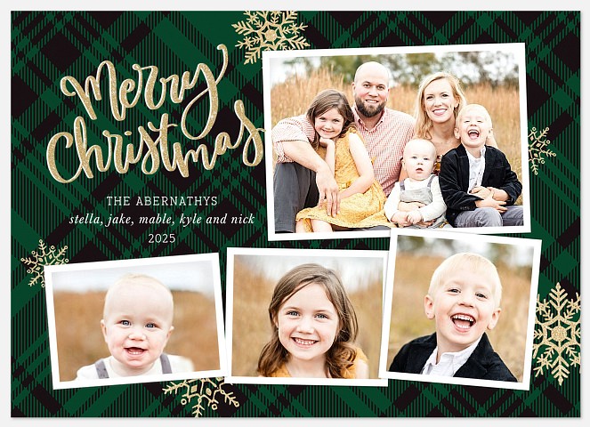 Snowflake Medley Holiday Photo Cards