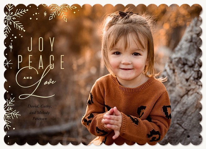 Peaceful Flurries Personalized Holiday Cards