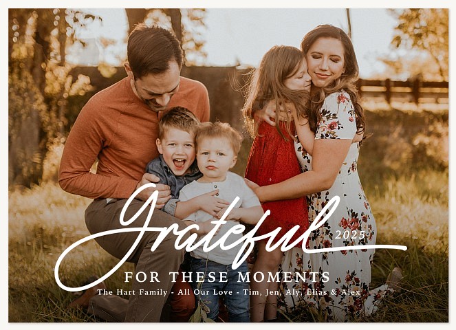 Grateful Moments Personalized Holiday Cards