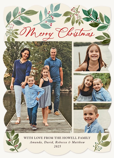 Hand Painted Holidays Personalized Holiday Cards