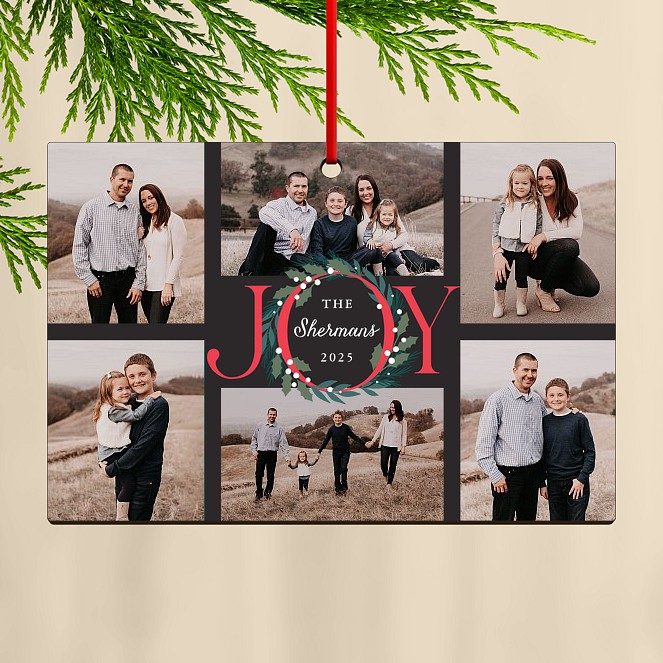 Joyful Grid Custom Ornaments