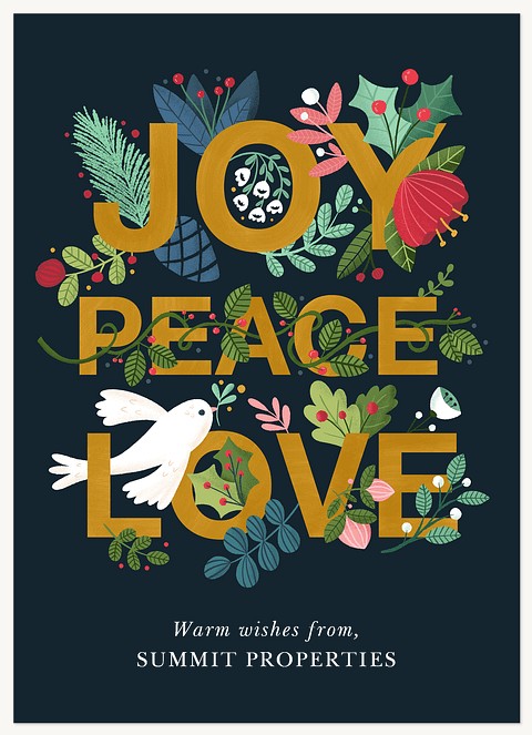 Winter Dove Business Holiday Cards