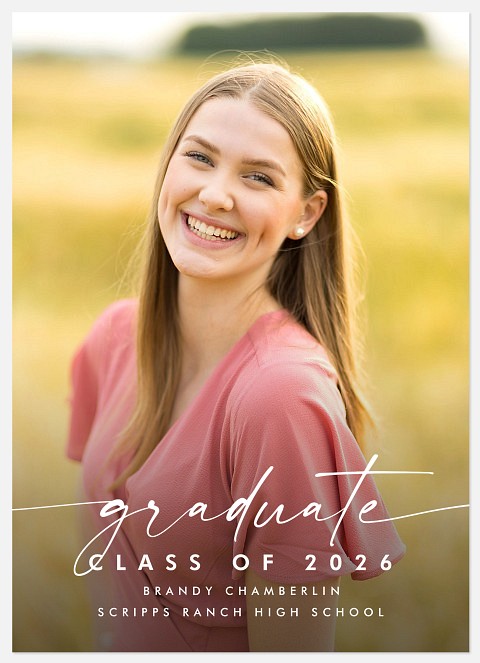 Casual Script Graduation Cards