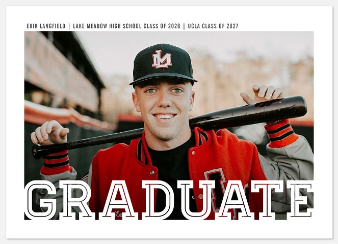 Varsity Frame Graduation Cards