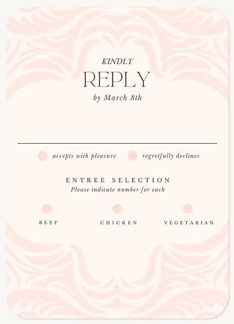 Brocade Wedding RSVP Cards