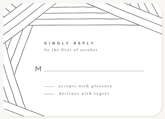 Modern Geometric Wedding RSVP Cards