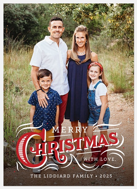 Vintage Christmas Holiday Photo Cards