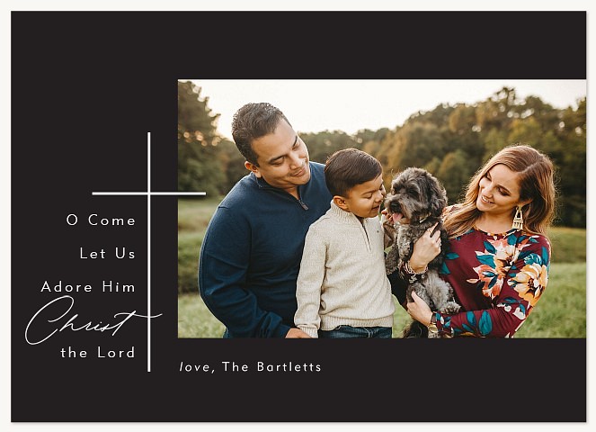 Classic Cross Personalized Holiday Cards