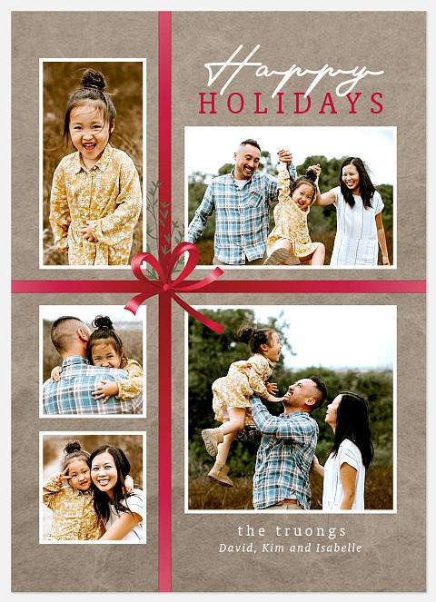 Tied With A Bow Holiday Photo Cards