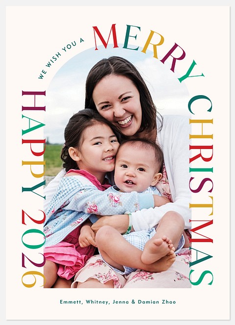 Word Frame Holiday Photo Cards