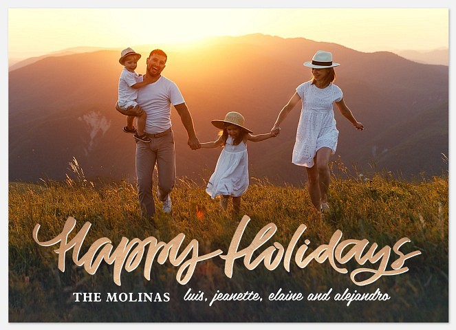 Sparkle Overlay Holiday Photo Cards