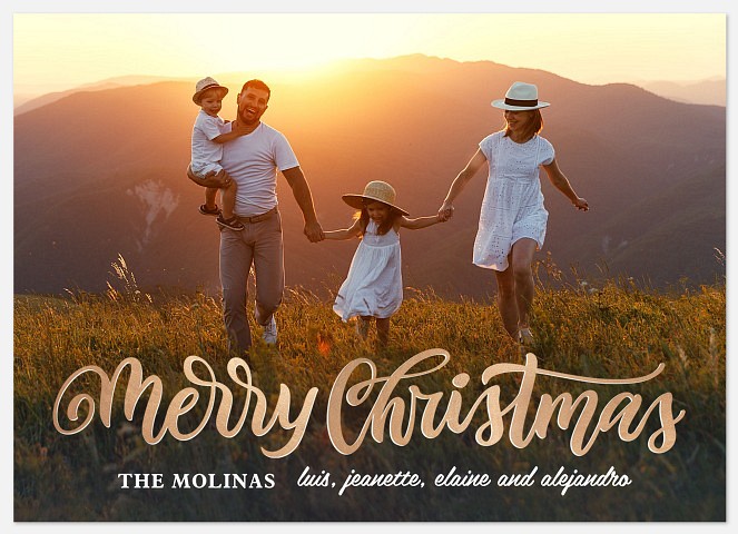 Sparkle Overlay Holiday Photo Cards