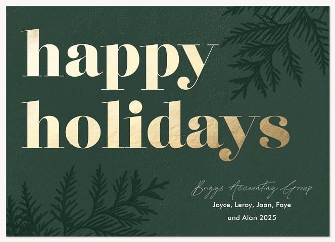 Modern Cypress Business Holiday Cards