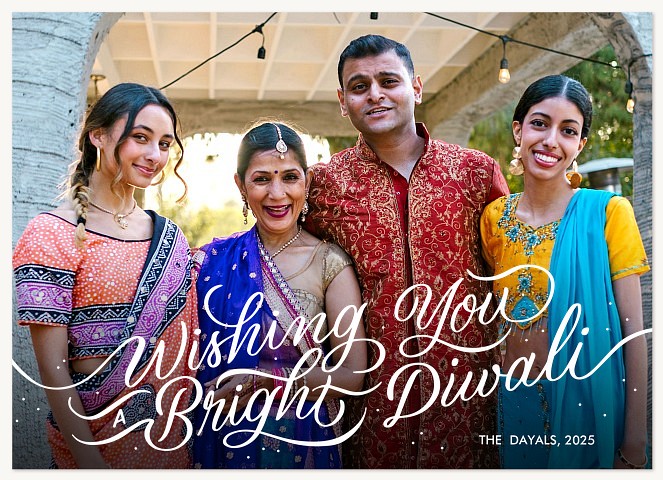 Calligraphic Celebration Diwali Holiday Cards
