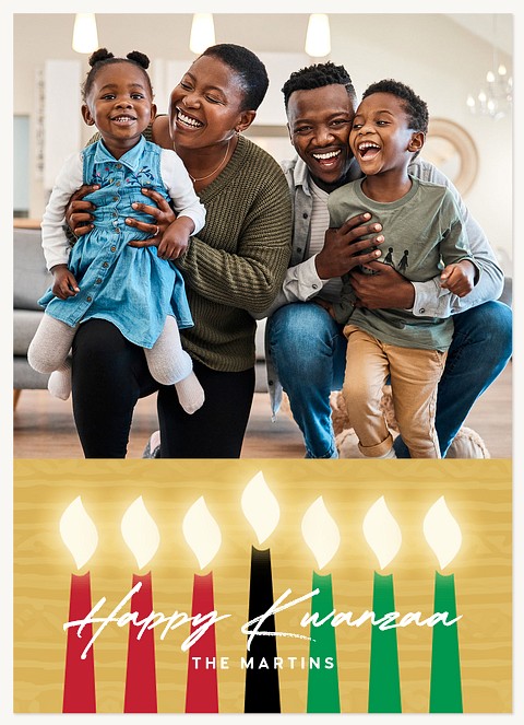 Glowing Candles Kwanzaa Cards