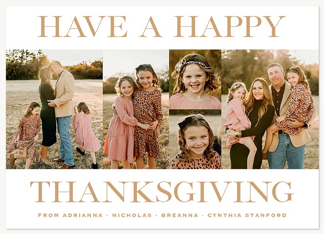 Thankful Headline Thanksgiving Cards
