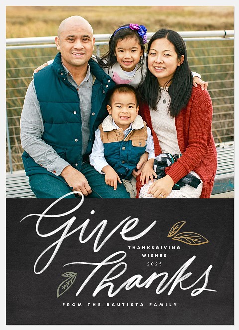 Chalk Leaves Thanksgiving Cards