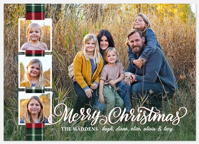 Triple Overlay Holiday Photo Cards