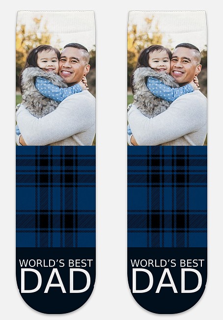 Plaid Dad Custom Socks