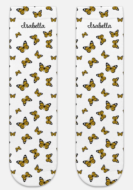 Delicate Butterflies Custom Socks
