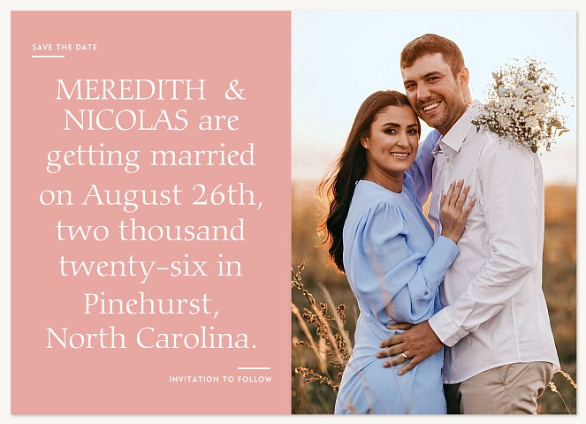 Modern Announcement Save the Date Cards
