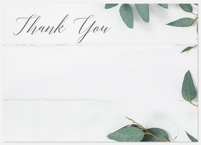 Natural Laurels Thank You Cards 