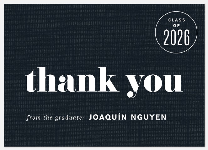 Modern Indigo Thank You Cards 