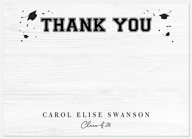 Cap Toss Thank You Cards 