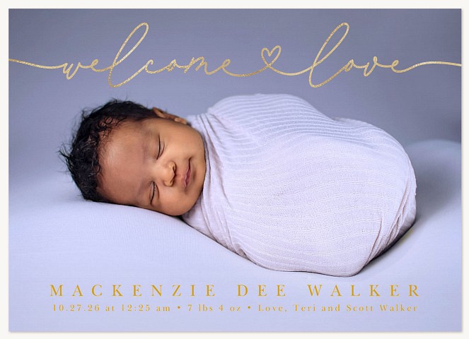 Welcome Love Baby Announcements
