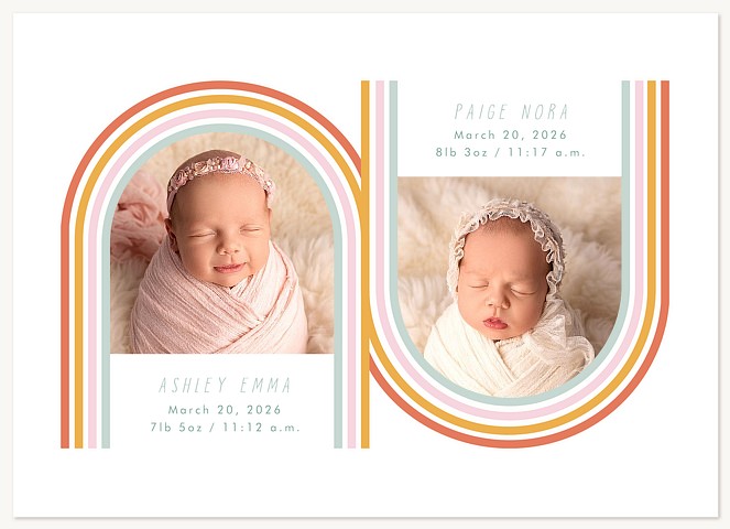 Double Rainbow Baby Announcements