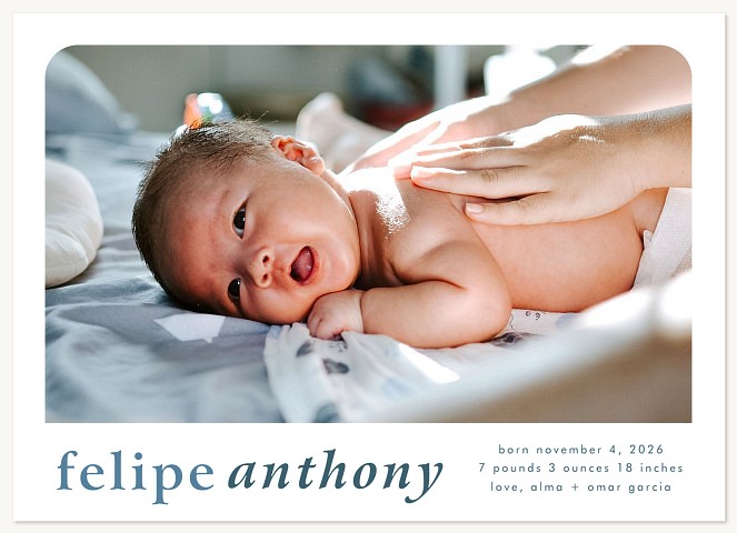 Tranquil Transition Baby Announcements