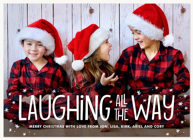 Laughing All The Way Personalized Holiday Cards