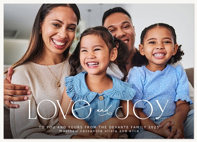 Fine Type Personalized Holiday Cards