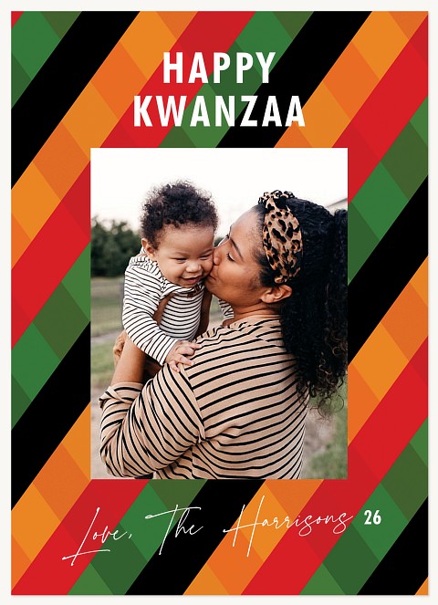 Striped Kwanzaa Kwanzaa Cards