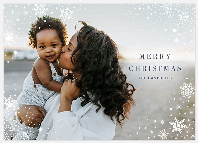 Snowy Window Holiday Photo Cards