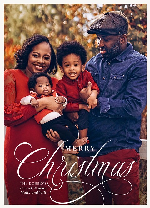 Classy Christmas Personalized Holiday Cards