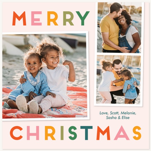 Jubilant Rainbow Personalized Holiday Cards