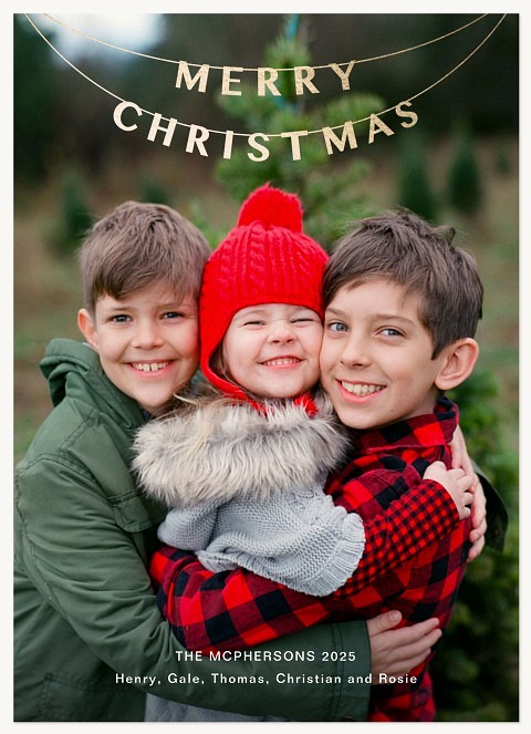 Holiday Banner Personalized Holiday Cards