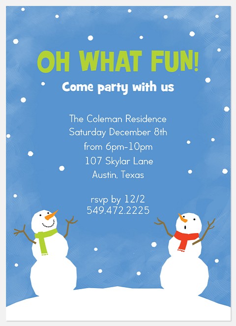 Wonderland Celebration  Holiday Party Invitations