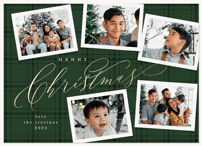 Tartan Scrapbook Personalized Holiday Cards