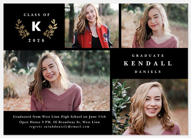 Sparkling Laurels Graduation Cards