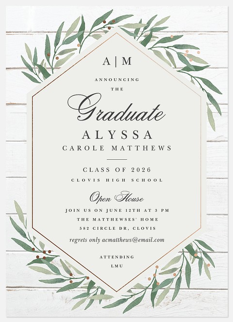 Geo Garden Graduation Cards