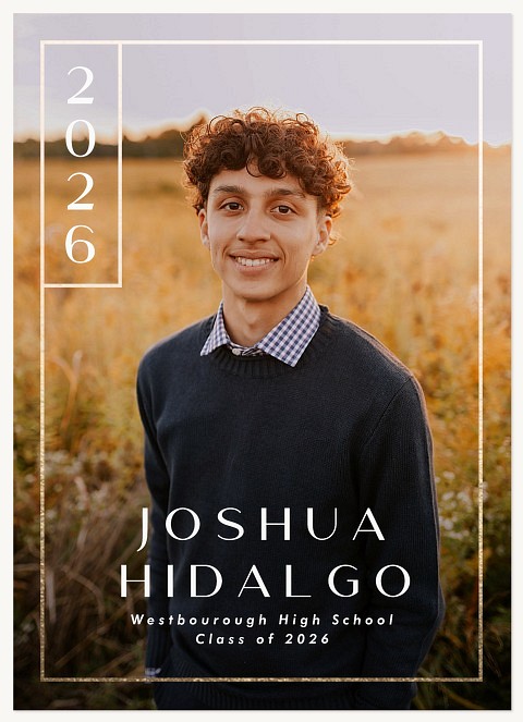 Framed in Gold Graduation Cards