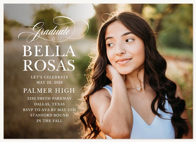 Elegant Swash Graduation Cards