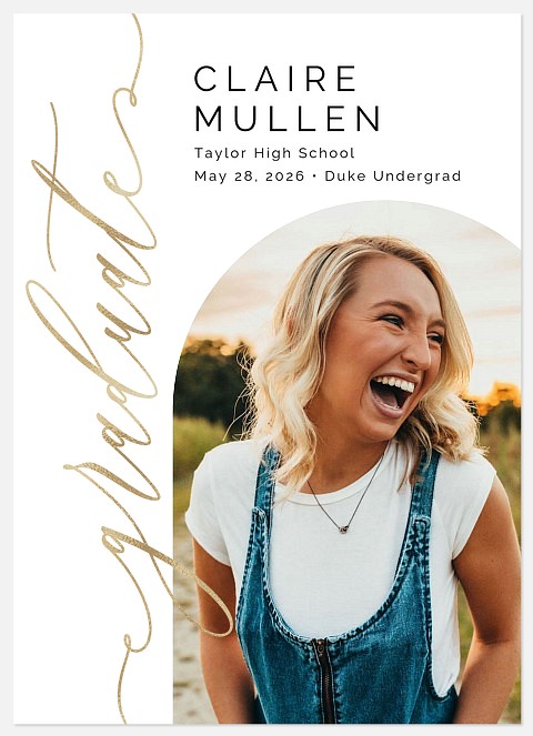 Vertical Elegance Graduation Cards