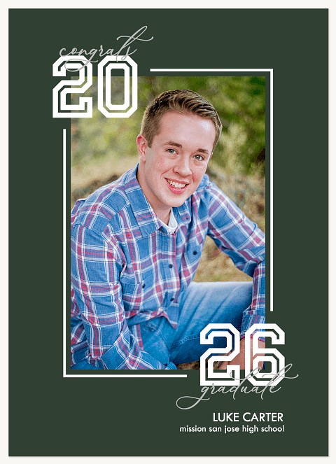 Varsity Frame Graduation Cards