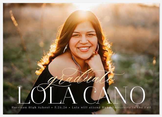 Golden Overlay Graduation Cards