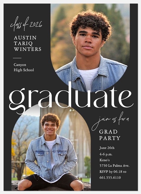 Contemporary Arches Graduation Cards
